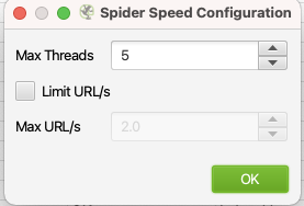 Spider Speed Configuration